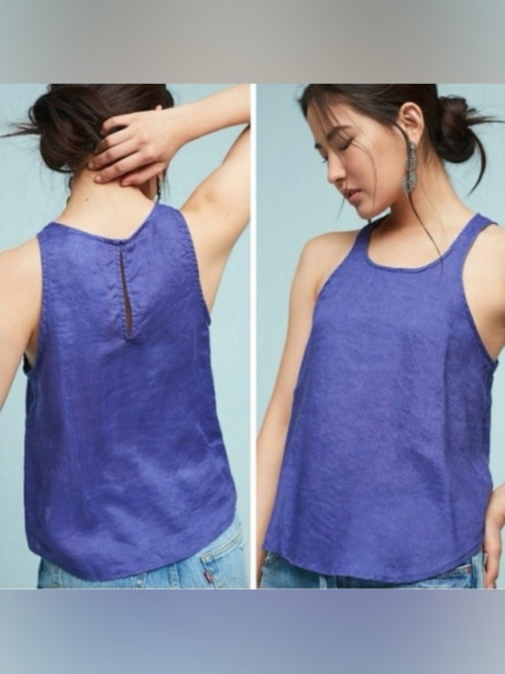 Maeve Sleeveless Purple Halter-Style Camisole